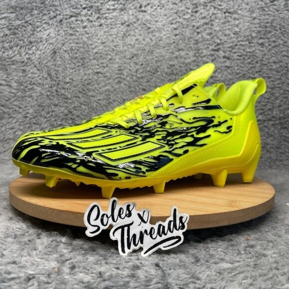 Adidas Adizero 12.0 Poison Football Cleats Size 9 Men Solar Yellow Black IG7218 - Picture 4 of 7